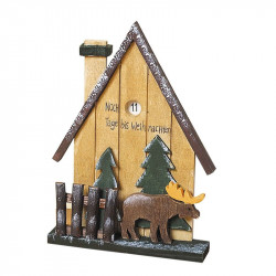 Adventskalender zum Drehen, Haus mit Elch