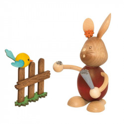 Stupsi - Hase mit Vogel, ca. 11,5 cm