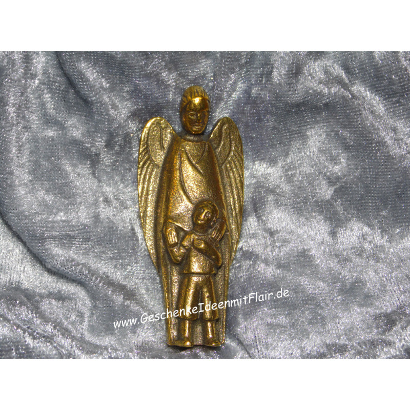 Ein Engel an Deiner Seite - Bronze-Schutzengel mit Kind