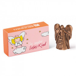 Sei behütet liebes Kind (Mädchen) - Bronze Schutzengel