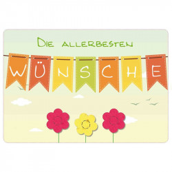 Die allerbesten Wünsche - Faltkarte mit Blumensamen