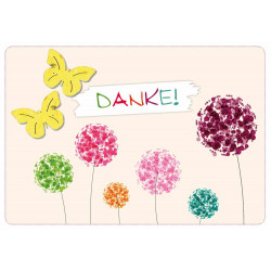 Danke! - Faltkarte mit echten Blumensamen