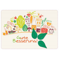 Gute Besserung! - Faltkarte mit echten Wildblumensamen