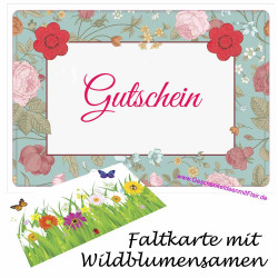 Gutschein - Faltkarte mit Blumensamen