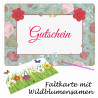 Gutschein - Faltkarte mit Blumensamen