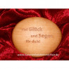 Viel Glück und Segen für dich! - Glücksbringer aus Obst-Holz, Steinform