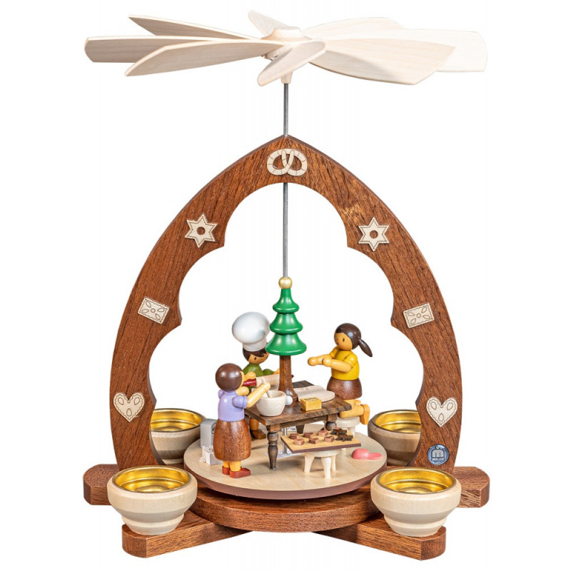 Pyramide Weihnachtsbäckerei Spitzbogen 1-stöckig