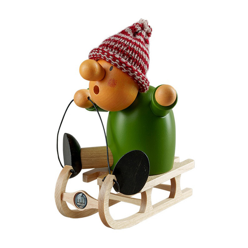 Räuchermann, Müllerchen®  Rodler, 12x17cm