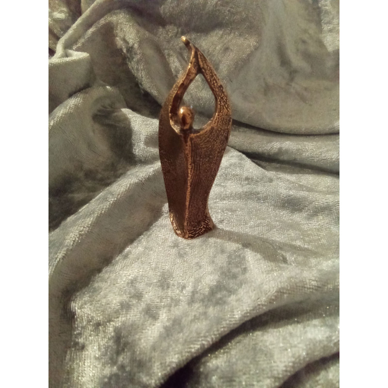 Der Engel des Lichts begleite dich - Bronze-Schutzengel mit offenen Flügeln