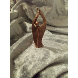 Der Engel des Lichts begleite dich - Bronze-Schutzengel mit offenen Flügeln