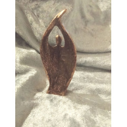 Der Engel des Lichts begleite dich - Bronze-Schutzengel mit offenen Flügeln