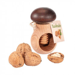 Pilz-Nussknacker aus Buchen-Holz