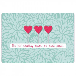 Es ist schön, dass es dich gibt! - Faltkarte mit echten Blumensamen