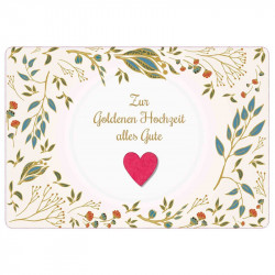 Zur goldenen Hochzeit - Faltkarte mit echten Blumensamen