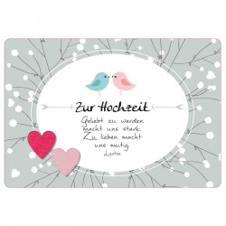 Zur Hochzeit - Faltkarte mit echten Blumensamen