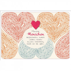 Manche Menschen bereichern unser Leben... - Faltkarte mit echten Blumensamen