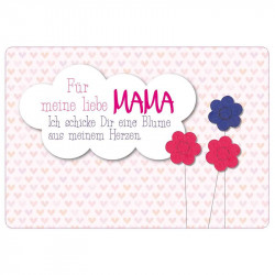 Für meine liebe Mama - Faltkarte mit Blumensamen