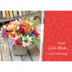 Kleine Licht-Blicke zum Geburtstag - Faltkarte mit Lichttüte/Laterne