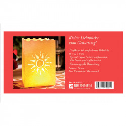 Kleine Licht-Blicke zum Geburtstag - Faltkarte mit Lichttüte/Laterne