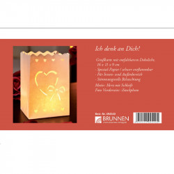 Ich denk an Dich! - Faltkarte mit Lichttüte/Laterne