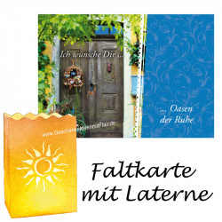 Ich wünsche Dir... - Faltkarte mit Lichttüte/Laterne