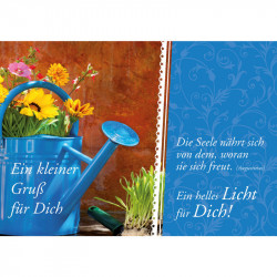 Ein kleiner Gruß für Dich - Faltkarte mit Lichttüte/Laterne