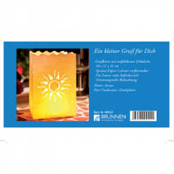 Ein kleiner Gruß für Dich - Faltkarte mit Lichttüte/Laterne