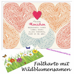 Manche Menschen bereichern unser Leben... - Faltkarte mit echten Blumensamen