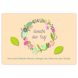 Genieße den Tag! - Faltkarte mit echten Blumensamen