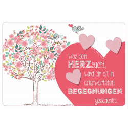 Was dein Herz sucht... - Faltkarte mit echten Wildblumensamen