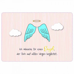 Ich wünsche Dir einen Engel... - Faltkarte mit echten Blumensamen