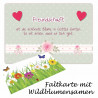 Freundschaft ist die schönste Blume in Gottes Garten... - Faltkarte mit Blumensamen