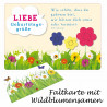 Liebe Geburtstagsgrüße - Faltkarte mit echten Blumensamen