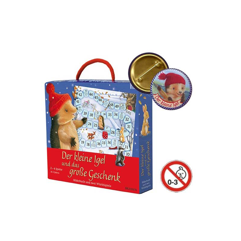 Spielekoffer - Der kleine Igel und das grosse Geschenk (mit Fühlbuch und 2 Buttons) Achtung: Warnhinweis!