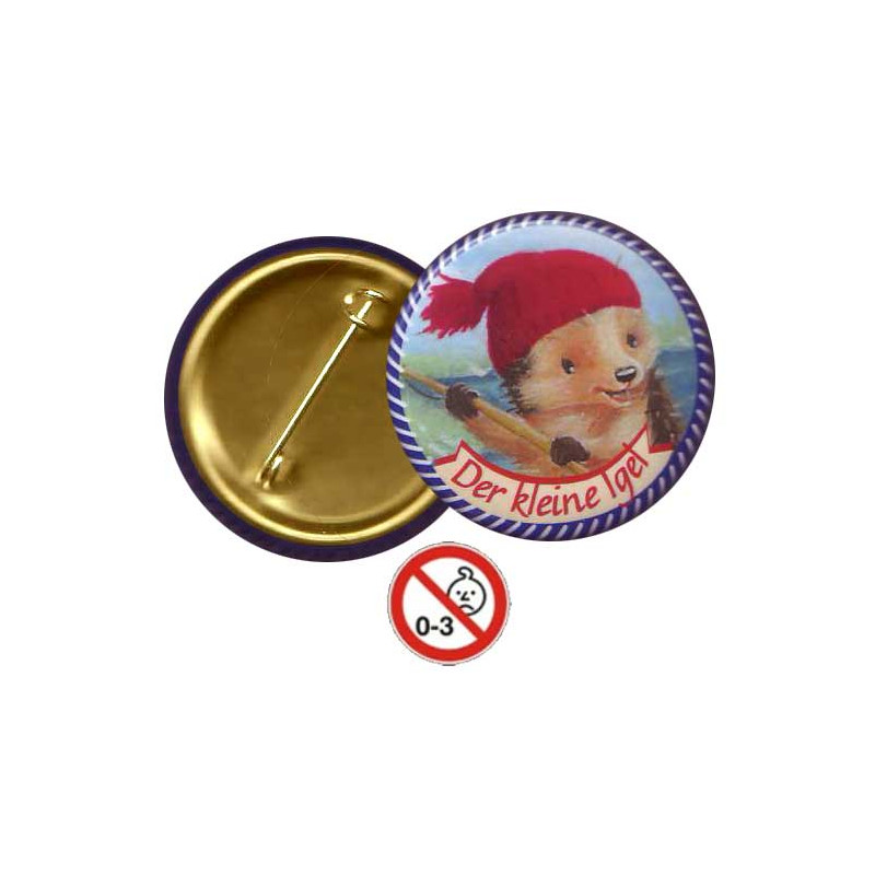 2er-Set Button: Der kleine Igel und die rote Mütze